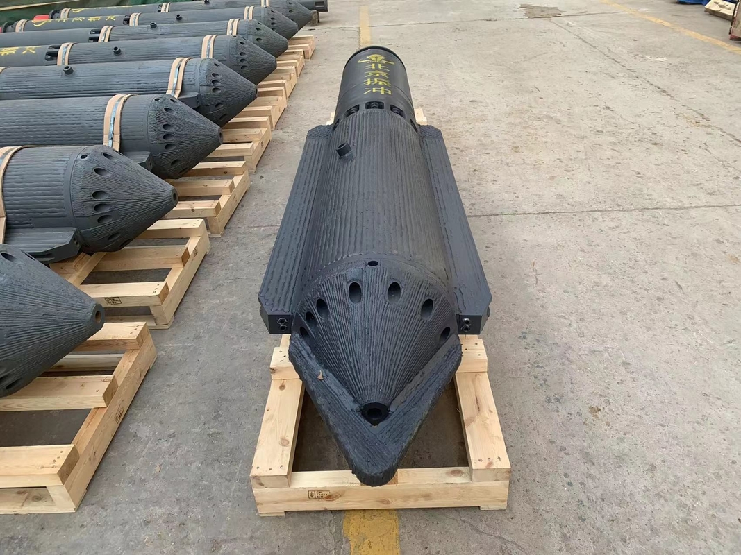 Peralatan Teknik Floatasi Vibro 130 Kw 377mm Vibro Piling Contractors Untuk Perbaikan Lapisan Tanah Lunak