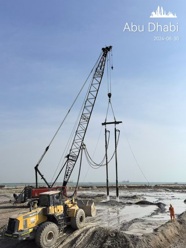 Produsen Cina 214kN kekuatan sentrifugal Vibroflotasi Perangkat dipasang pada sistem pengeboran rig berbagi daya