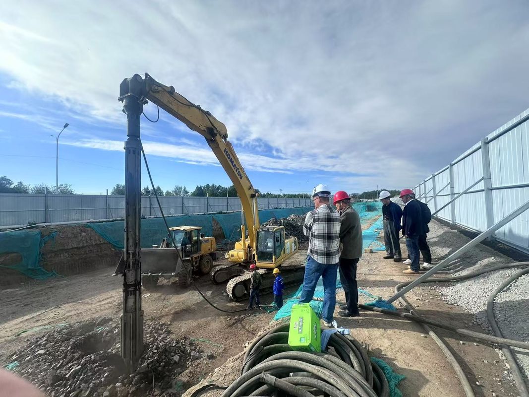 Produsen Cina 214kN kekuatan sentrifugal Vibroflotasi Perangkat dipasang pada sistem pengeboran rig berbagi daya