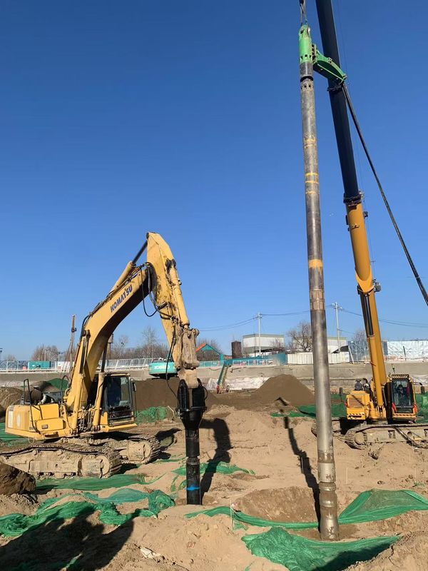 China BVEM merek 500-800 mm Vibroflot hidrolik untuk kebutuhan penggerak tumpukan tugas berat dan diameter maksimum